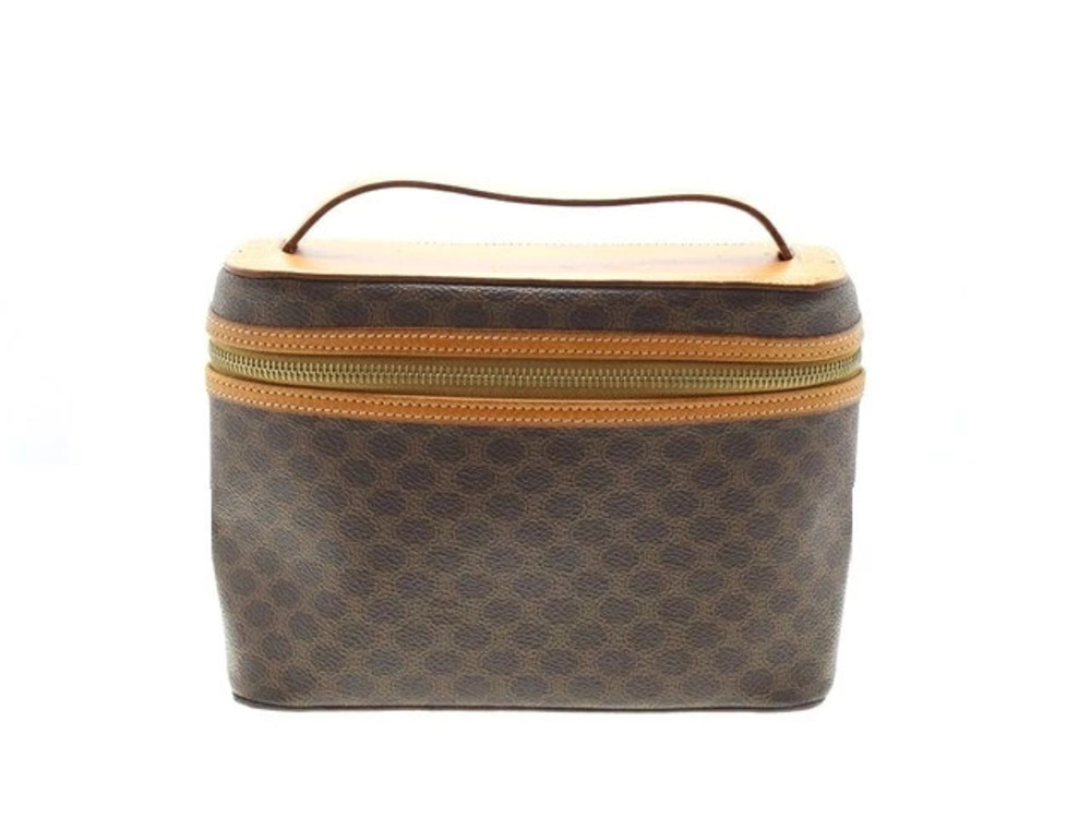 Celine Vanity Bag Calfskin Macadam Leather